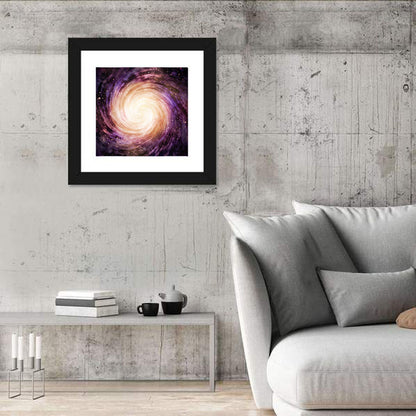 Spiral Galaxy In Space With Stars Wall Art