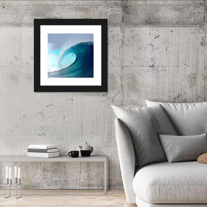 Blue Ocean Tropical Surfing Wave Wall Art