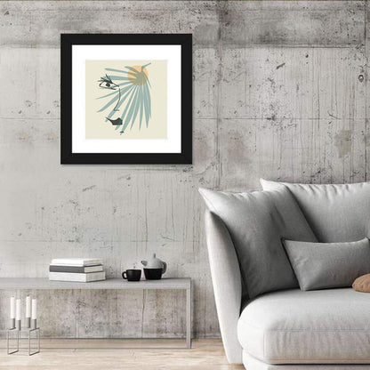 Palm Leaf Profile Line Wall Art