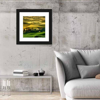 Tuscany Fields at Golden Hour Wall Art