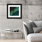 Malachite Marble with Gold Vein Wall Art
