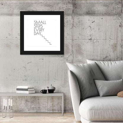 Small Steps Every Day Quote Wall Art