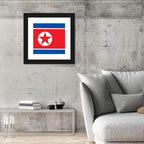 North Korean Flag Graphic Wall Art
