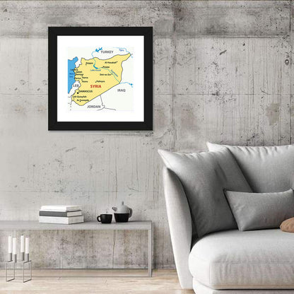 Map of Syria Wall Art