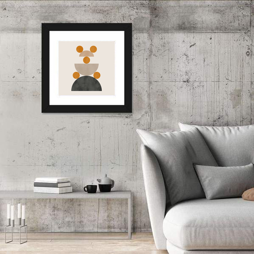 Stacked Geometric Shapes Wall Art