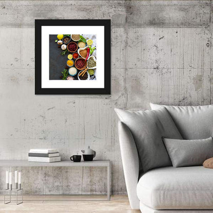 Heart-shaped Spice Bowls Still Life Wall Art