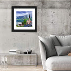 Hallstatt Lake View with Church Tower Wall Art