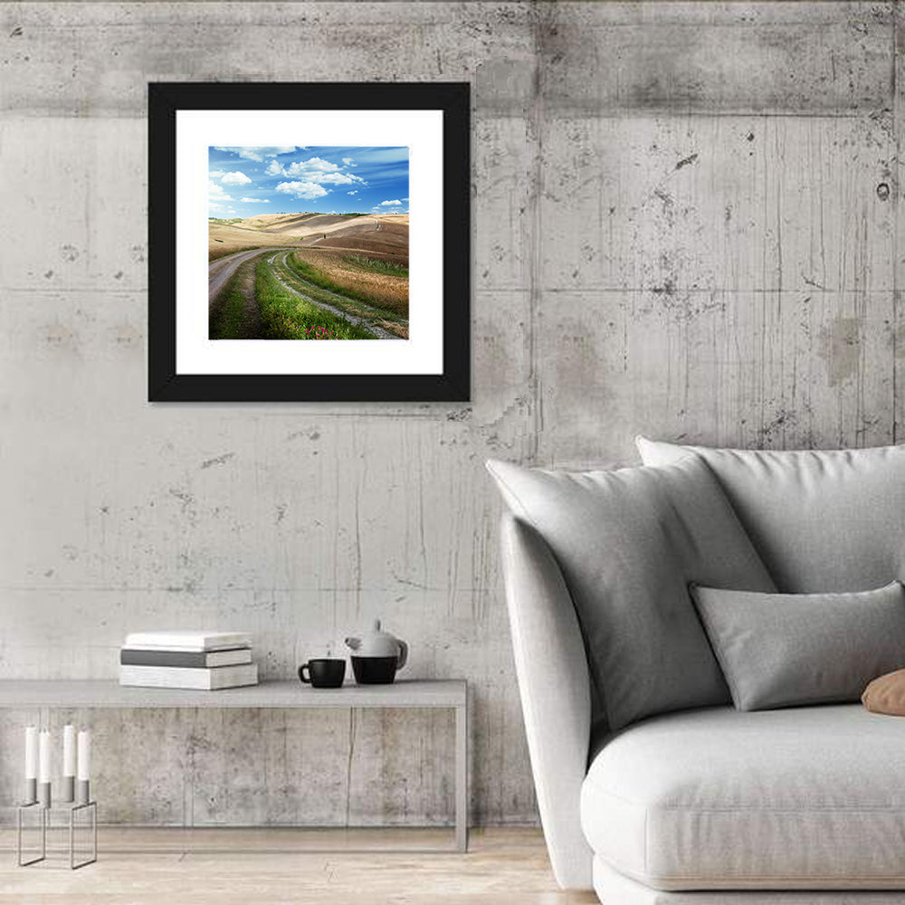Dirt Road Through Tuscany Wall Art