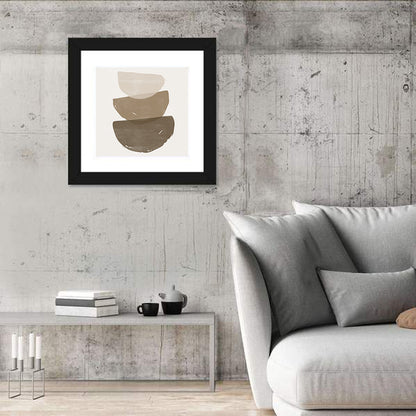 Sun and Moon Stacked Shapes Wall Art