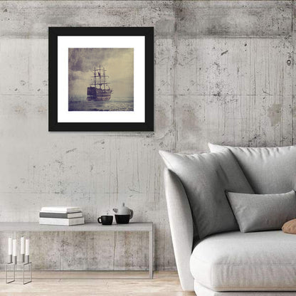 Old Pirate Ship at Sea Wall Art