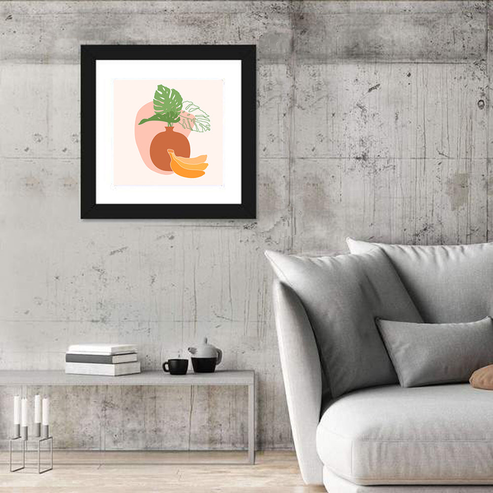 Monstera and Bananas Still Life Wall Art