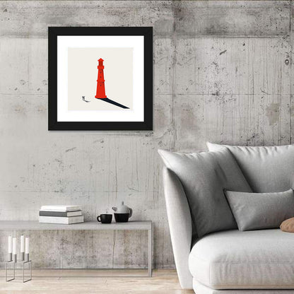 Red Lighthouse Vision Wall Art