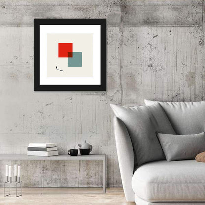 Silhouette with Overlapping Squares Wall Art