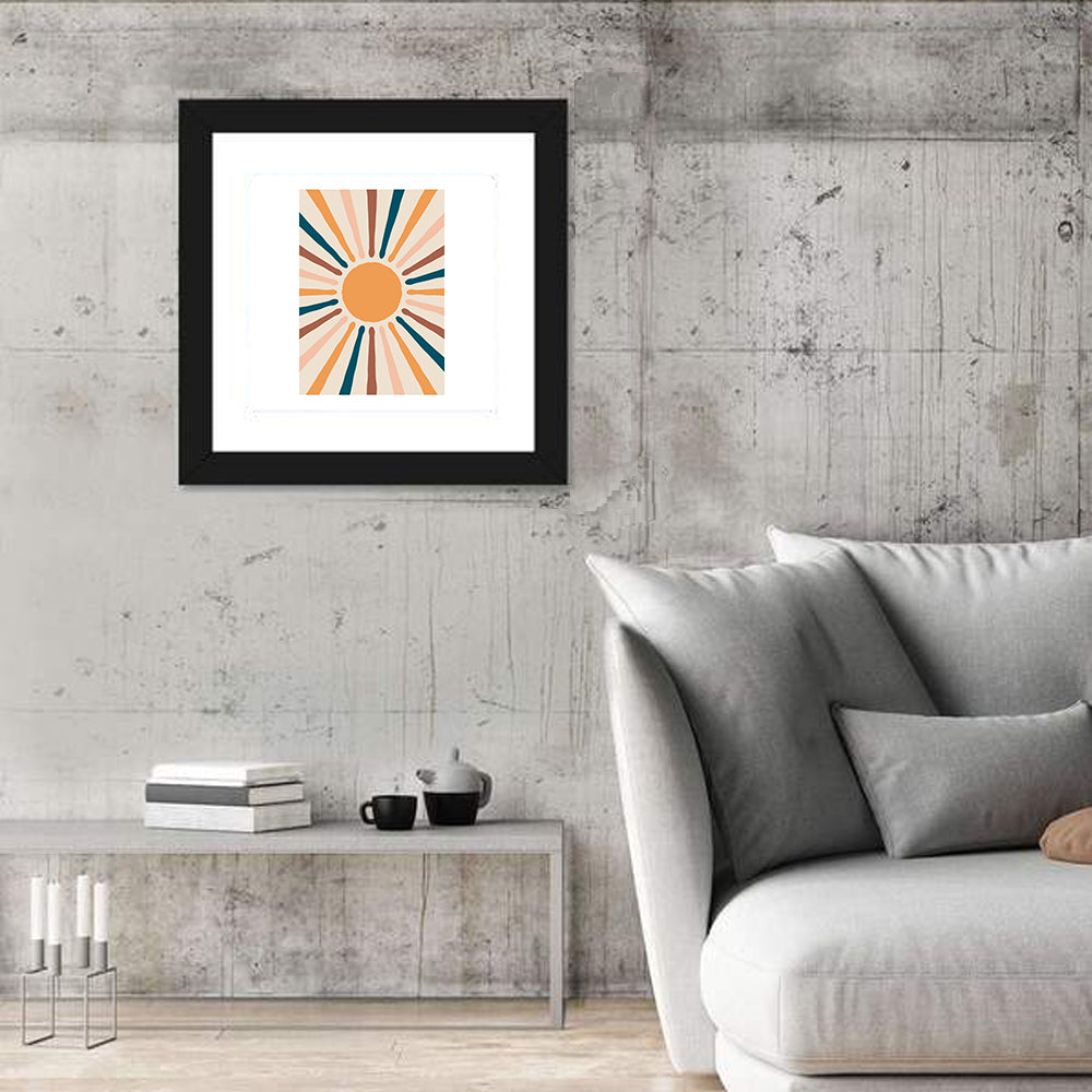 Boho Sunburst Abstract Wall Art