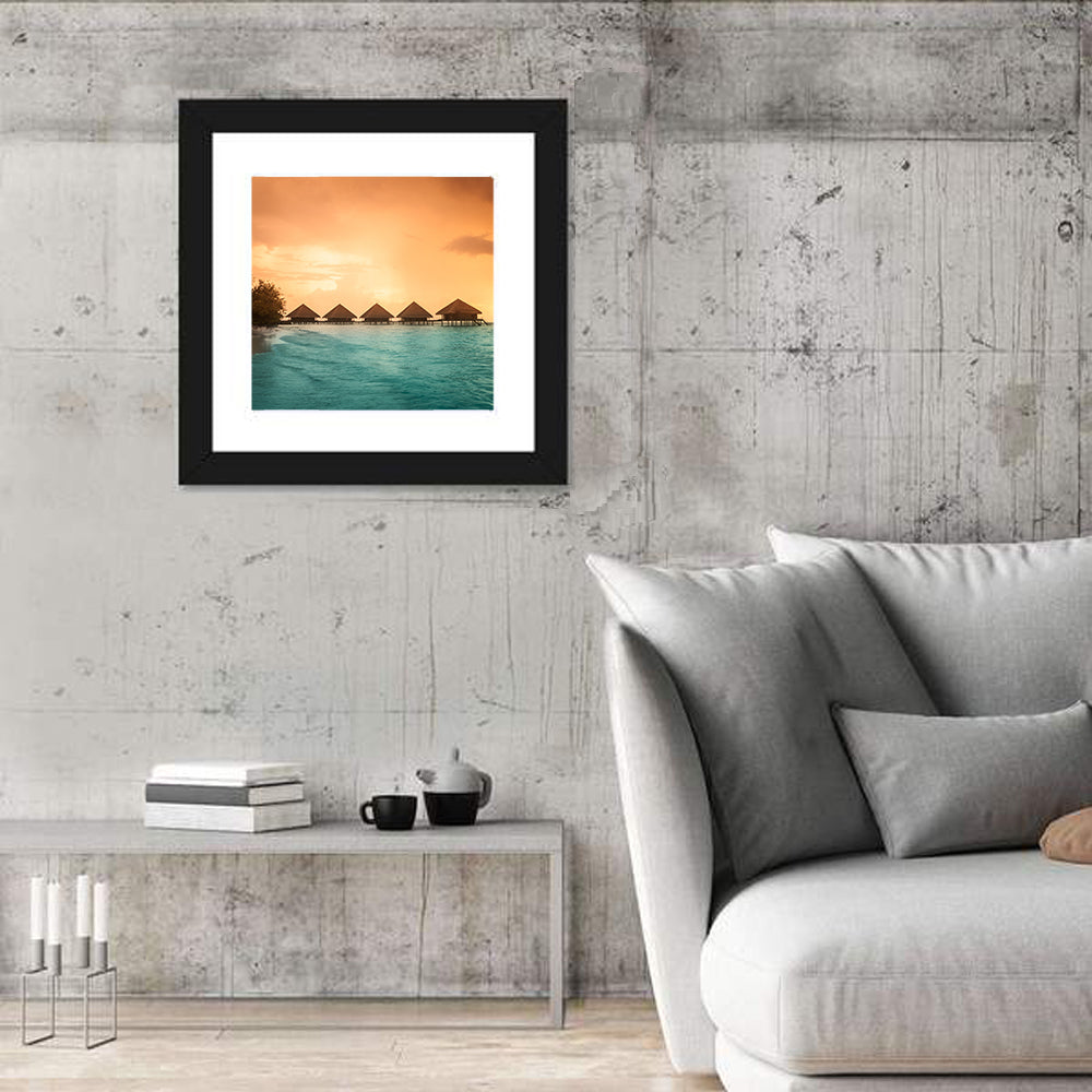 Over Water Bungalows In Bora Bora Wall Art