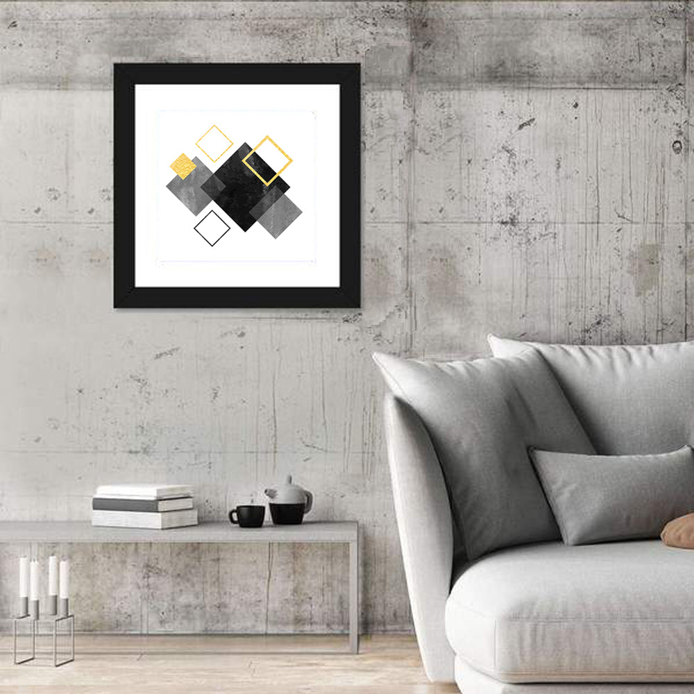 Layered Squares Composition Wall Art