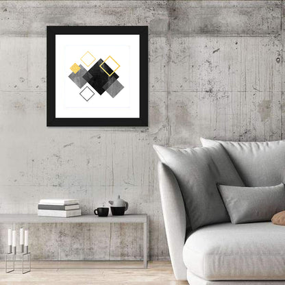 Layered Squares Composition Wall Art