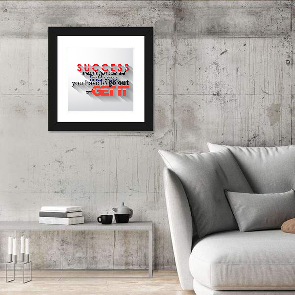 Bold Success Quote Typography Wall Art