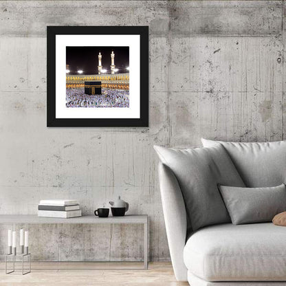 Night Gathering at the Kaaba Wall Art