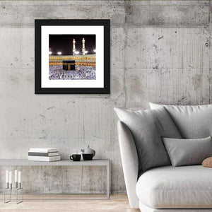 Muslim Pilgrims Around Holy Kaaba Wall Art