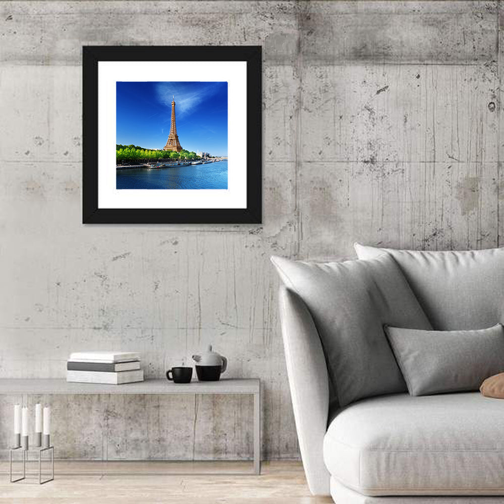 Seine and Eiffel Tower, Paris Wall Art