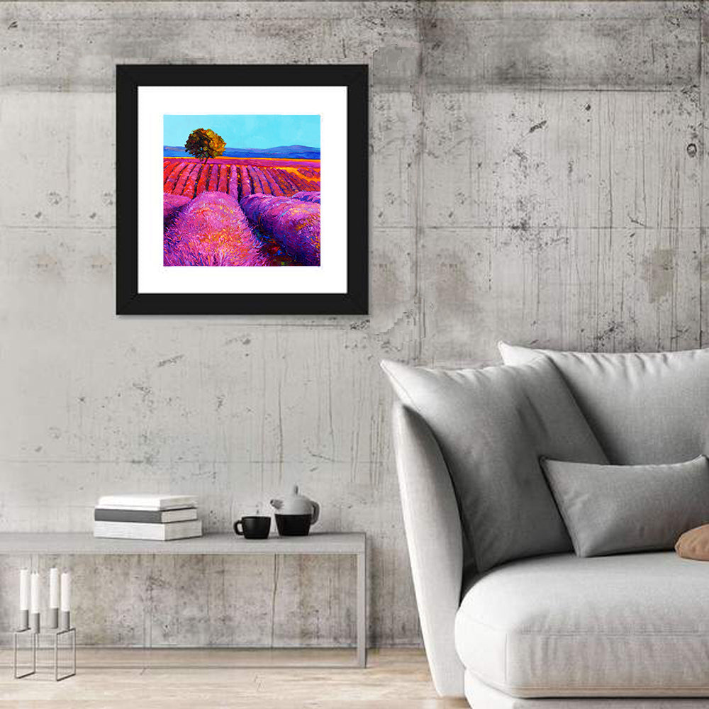 Impressionist Lavender Field Wall Art