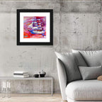 Colorful Tall Ship at Sea Wall Art