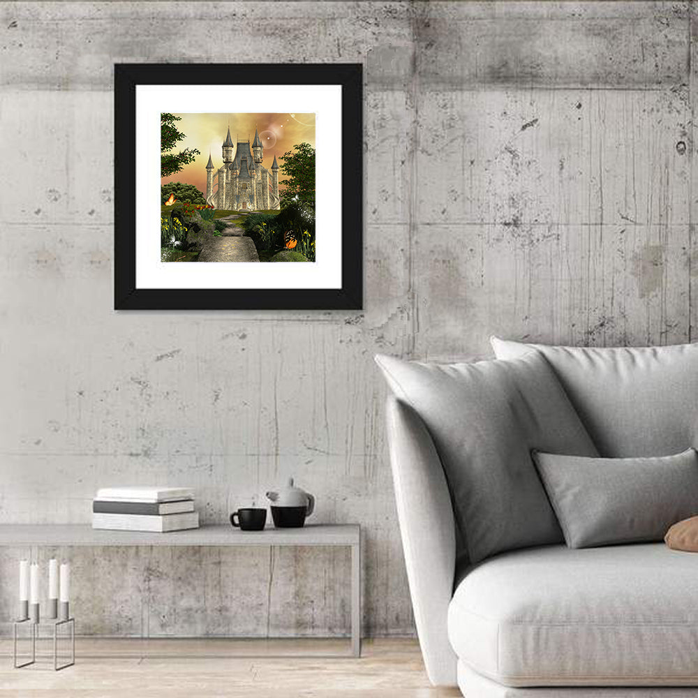 Castle in an Enchanted Garden Wall Art