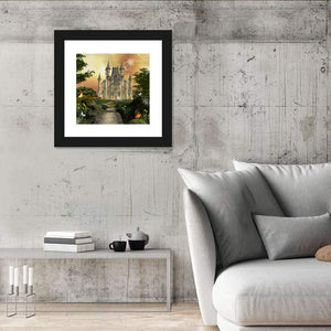 Castle In An Enchanted Garden Wall Art