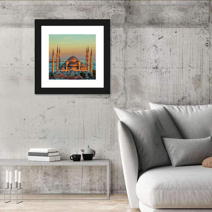 Sultan Ahmed Mosque at Sunset Wall Art