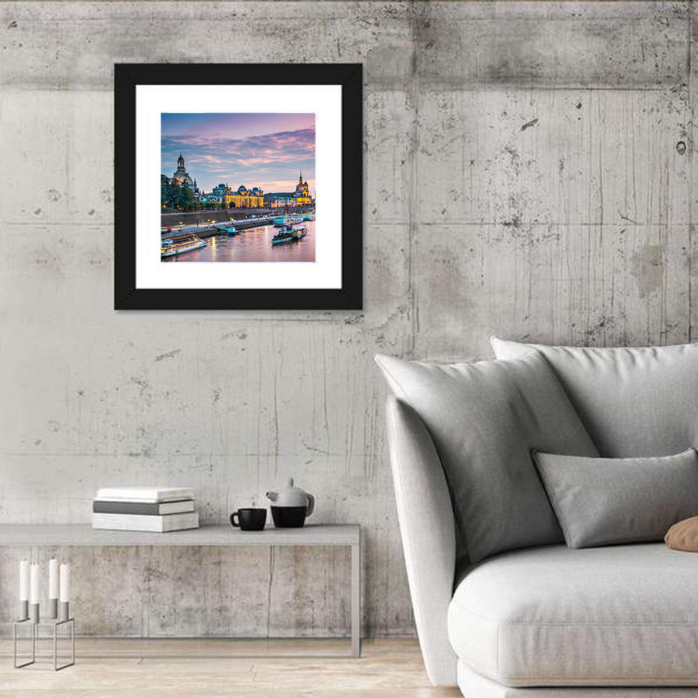 Dresden Elbe at Twilight Wall Art