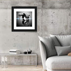 Headphones on Microphone with Sound Waves Wall Art