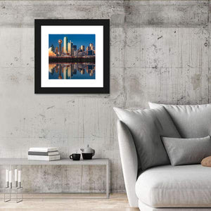 Dallas Skyline Sunset Wall Art