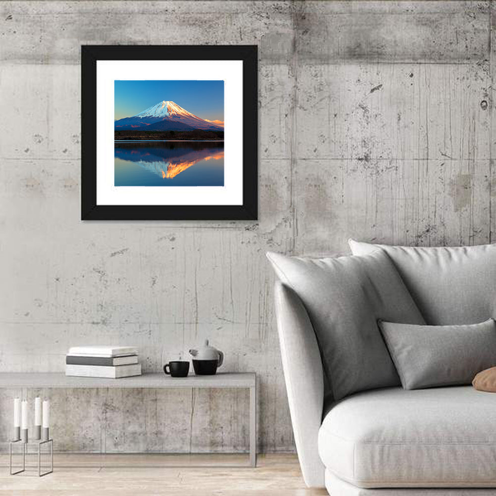 Mount Fuji Reflected on Lake Shoji Wall Art