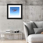 Skydiving Formation Over Clouds Wall Art