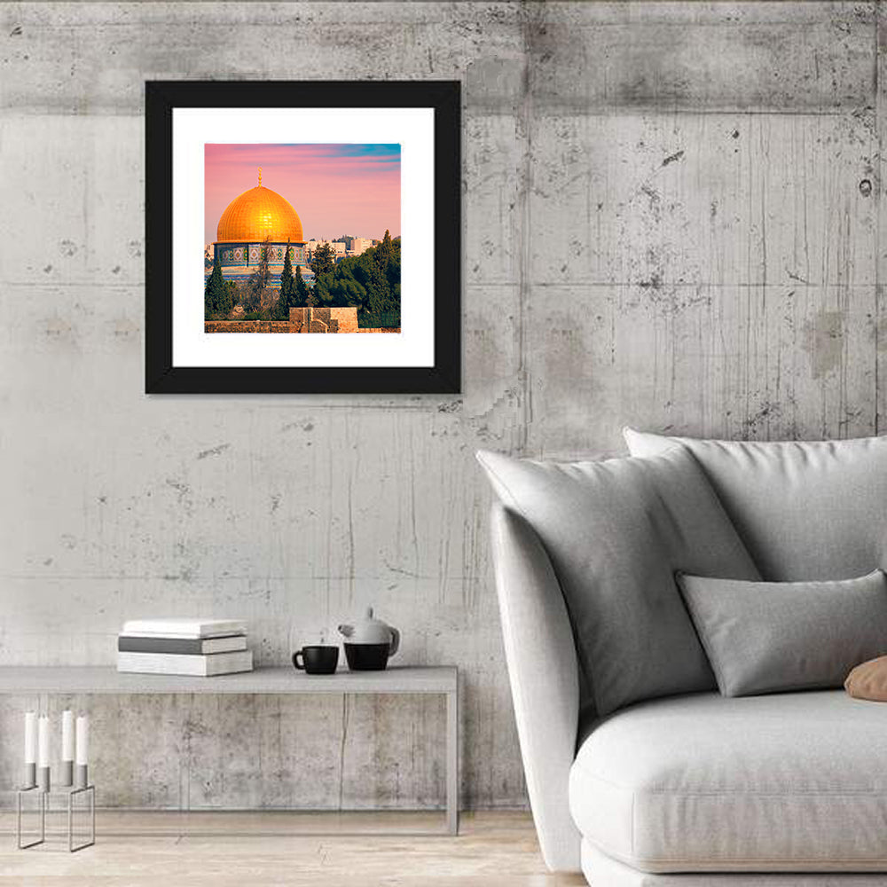 Dome of the Rock at Golden Hour Wall Art