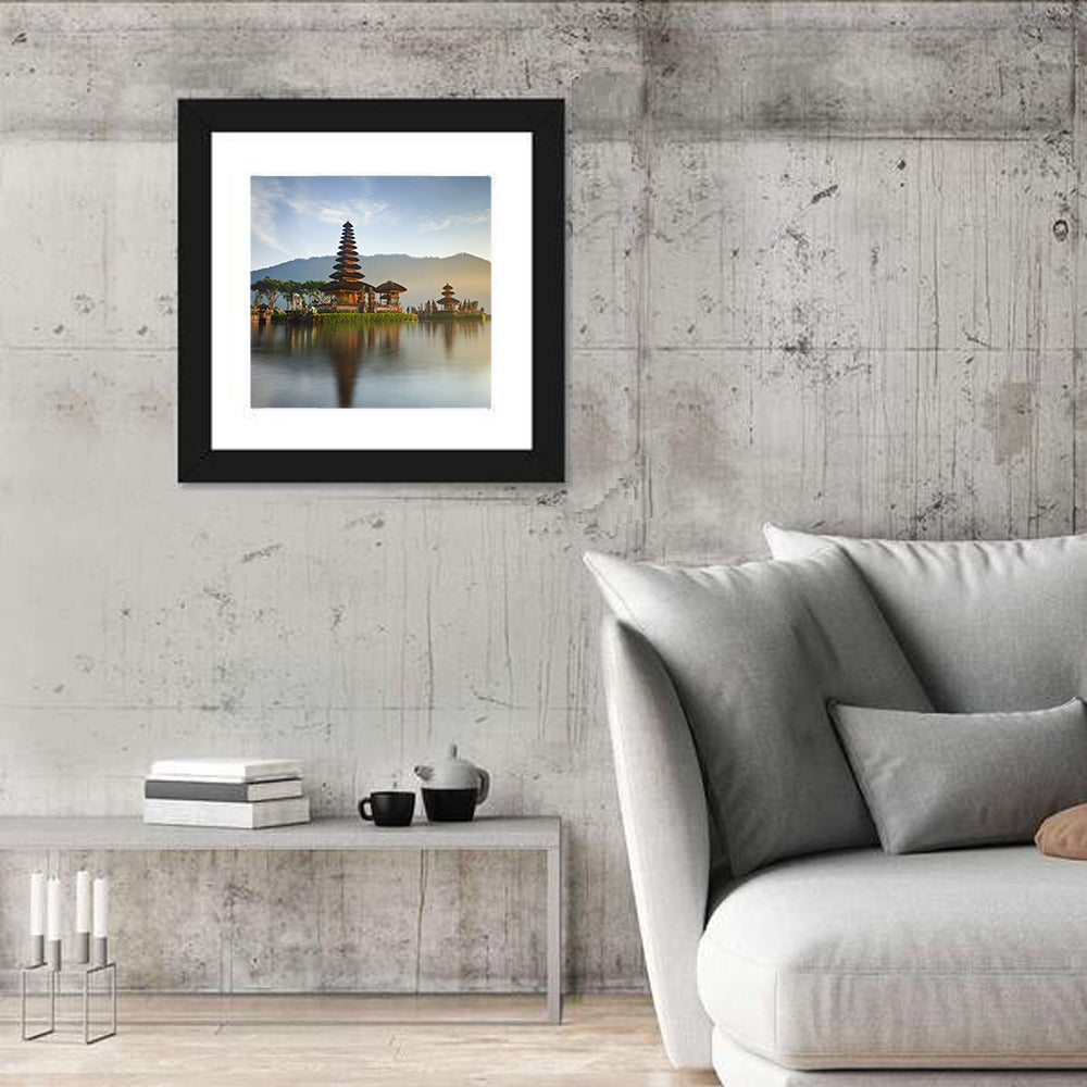 Ulun Danu Beratan Temple at Sunrise Wall Art