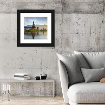 Ulun Danu Beratan Temple at Sunrise Wall Art