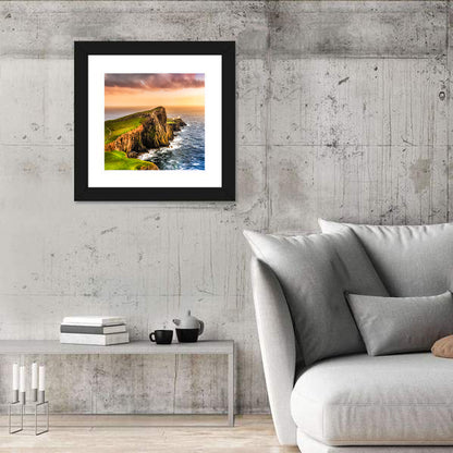 Sunset at Neist Point Lighthouse Wall Art