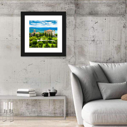 Château D'esparron and Village Church Wall Art