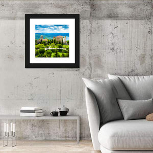 Chateau & Church In Aiguines France Wall Art