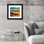 Sunset Boat on Lake Wall Art