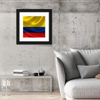 Colombian Flag with Rippling Texture Wall Art