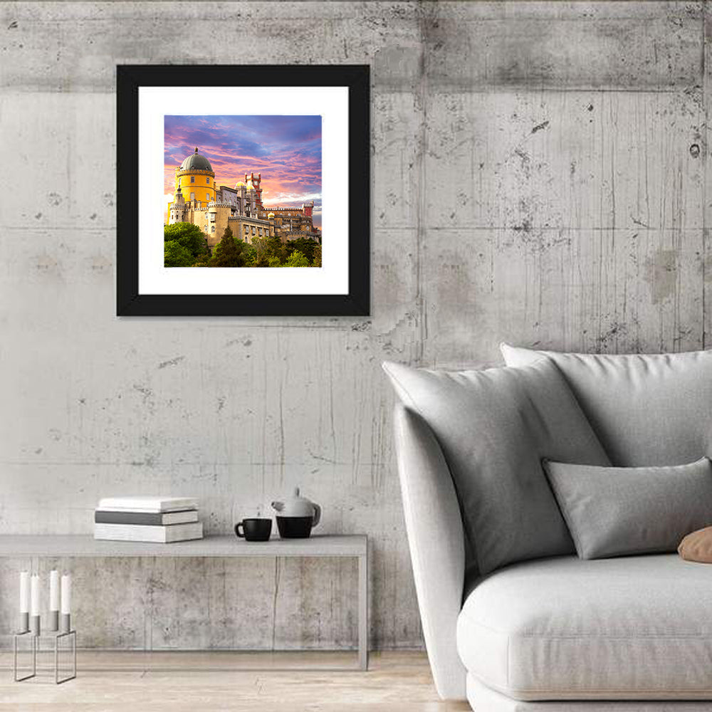 Pena Palace at Golden Dusk, Sintra Wall Art