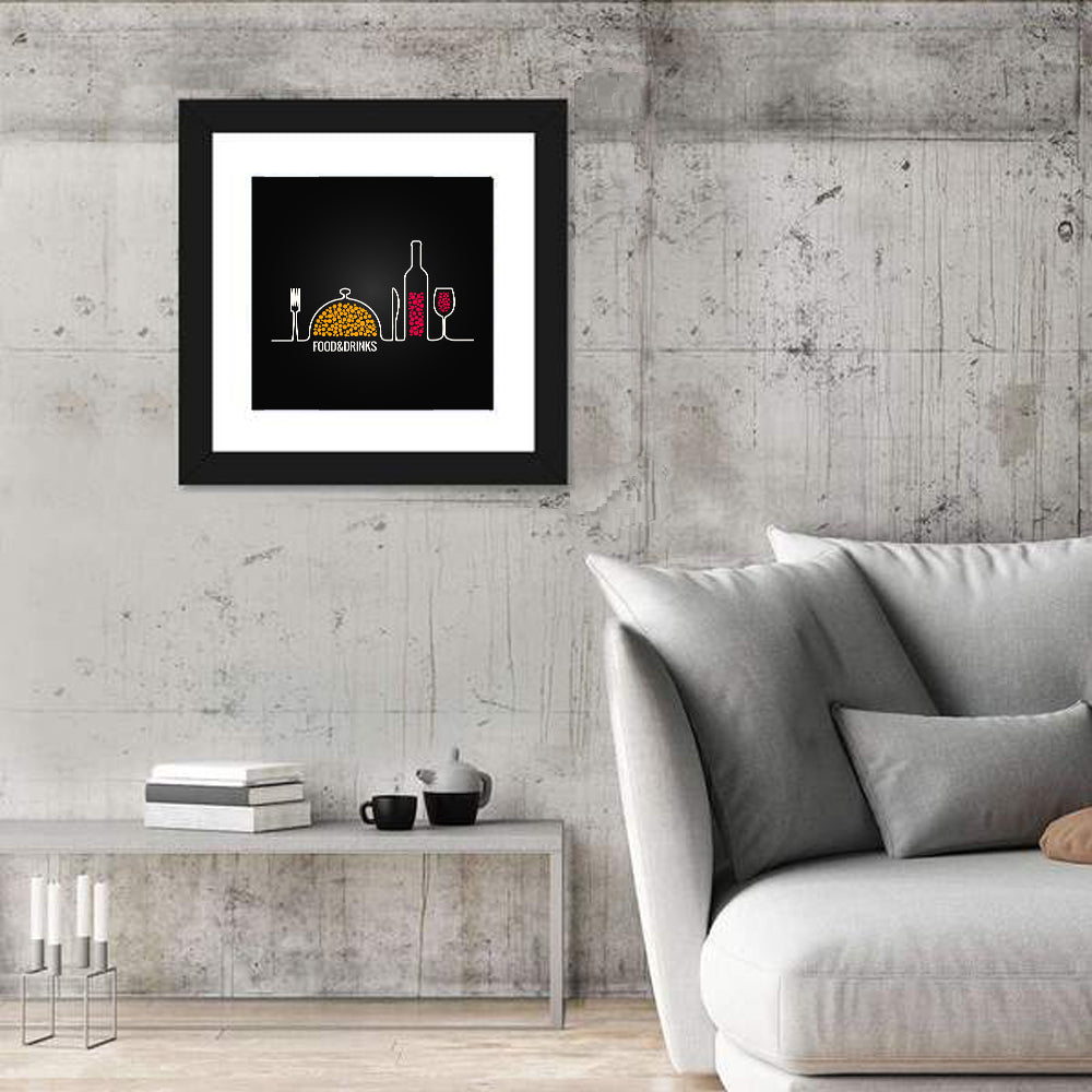 Minimalist Food and Drink Line Wall Art