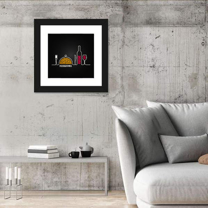 Minimalist Food and Drink Line Wall Art