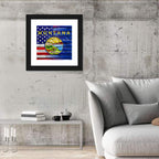 United States and Montana Flag Wall Art