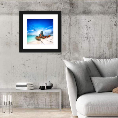 Railay Beach Long-tail Boats Wall Art