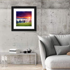 Glowing Mountain at Sunrise Wall Art