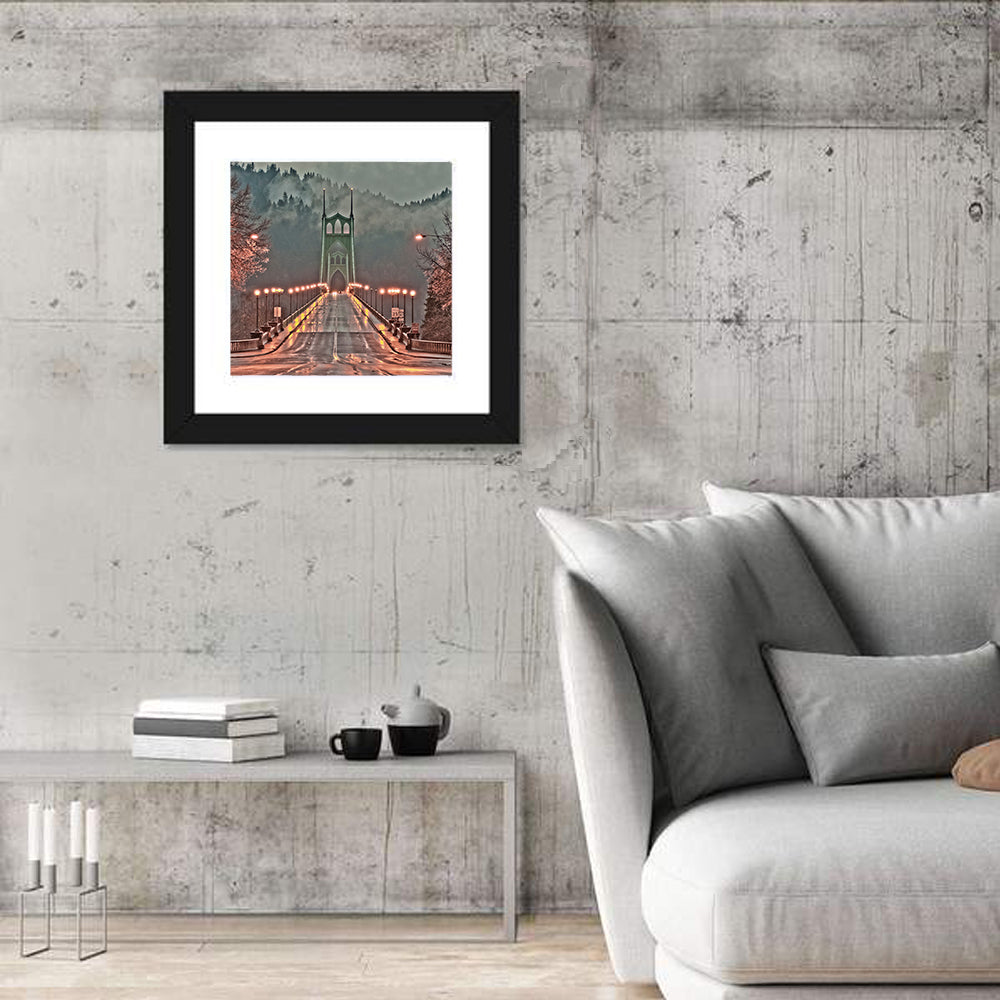St. Johns Bridge at Dusk Wall Art